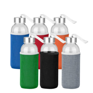M0047 - Botella de vidrio con funda de neopreno 440cc